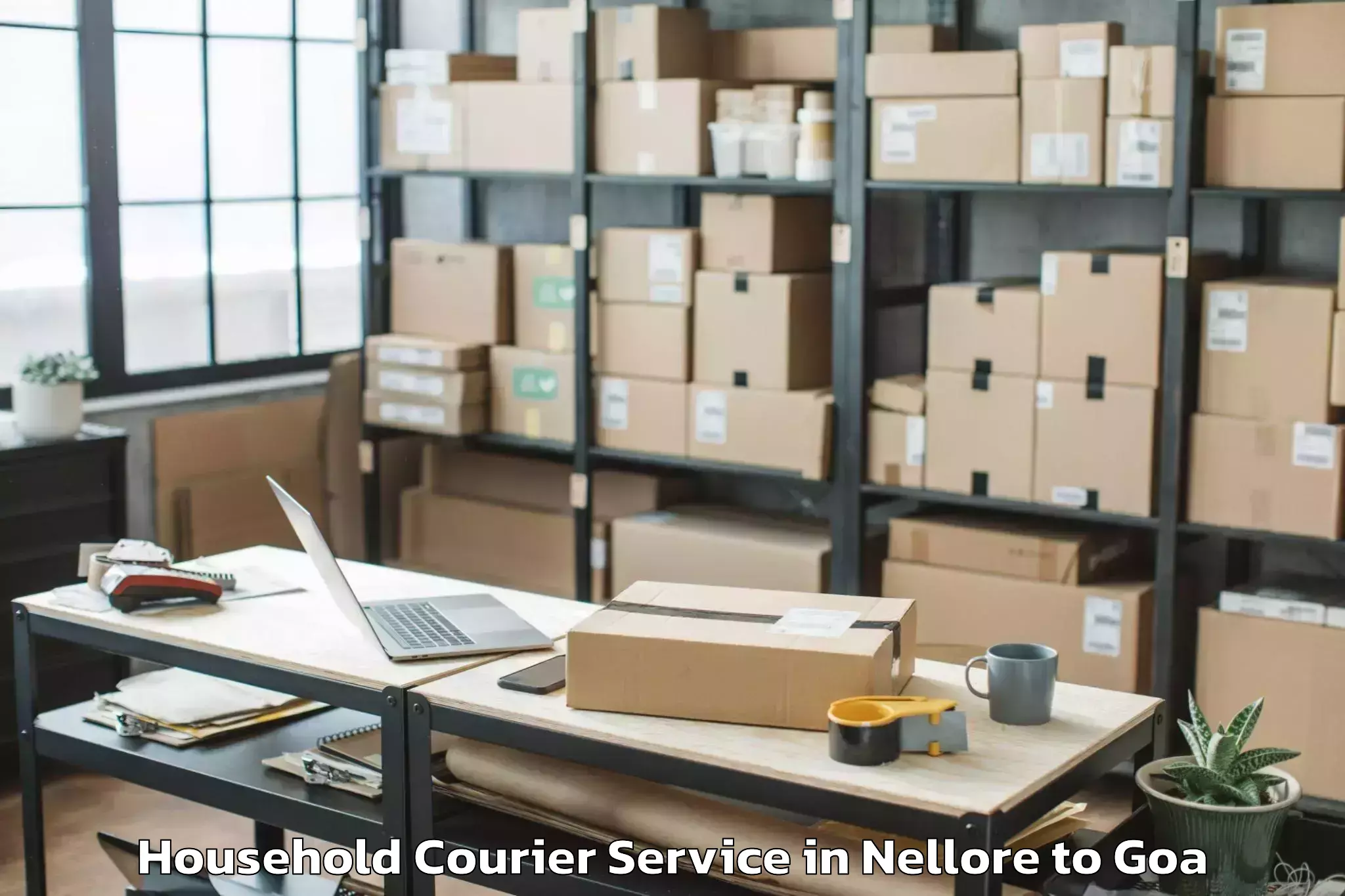 Hassle-Free Nellore to Quepem Household Courier